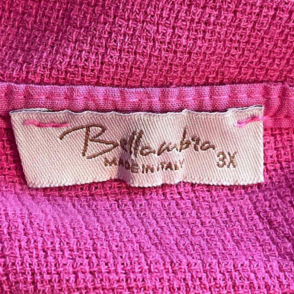 Bellambra Linen Women's Top Blouse Italy‎ Lagenlook Plus Size 3X Pink - Picture 2 of 7